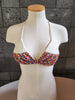 Loco Boutique Navajo Tie Back Two Tone Triangle Bikini Top - Cream / S