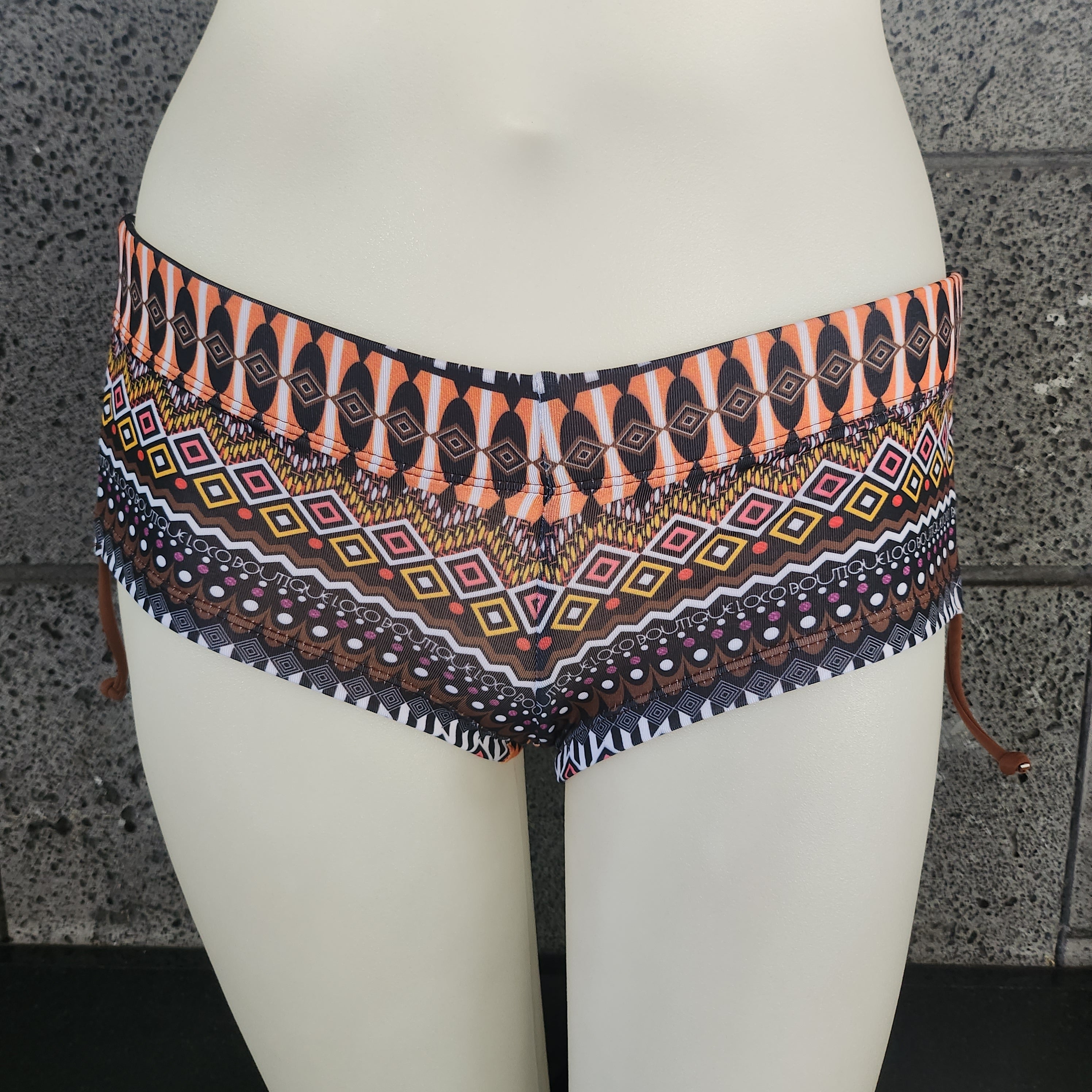 Loco Boutique Azteque Side Gathered Boyshorts