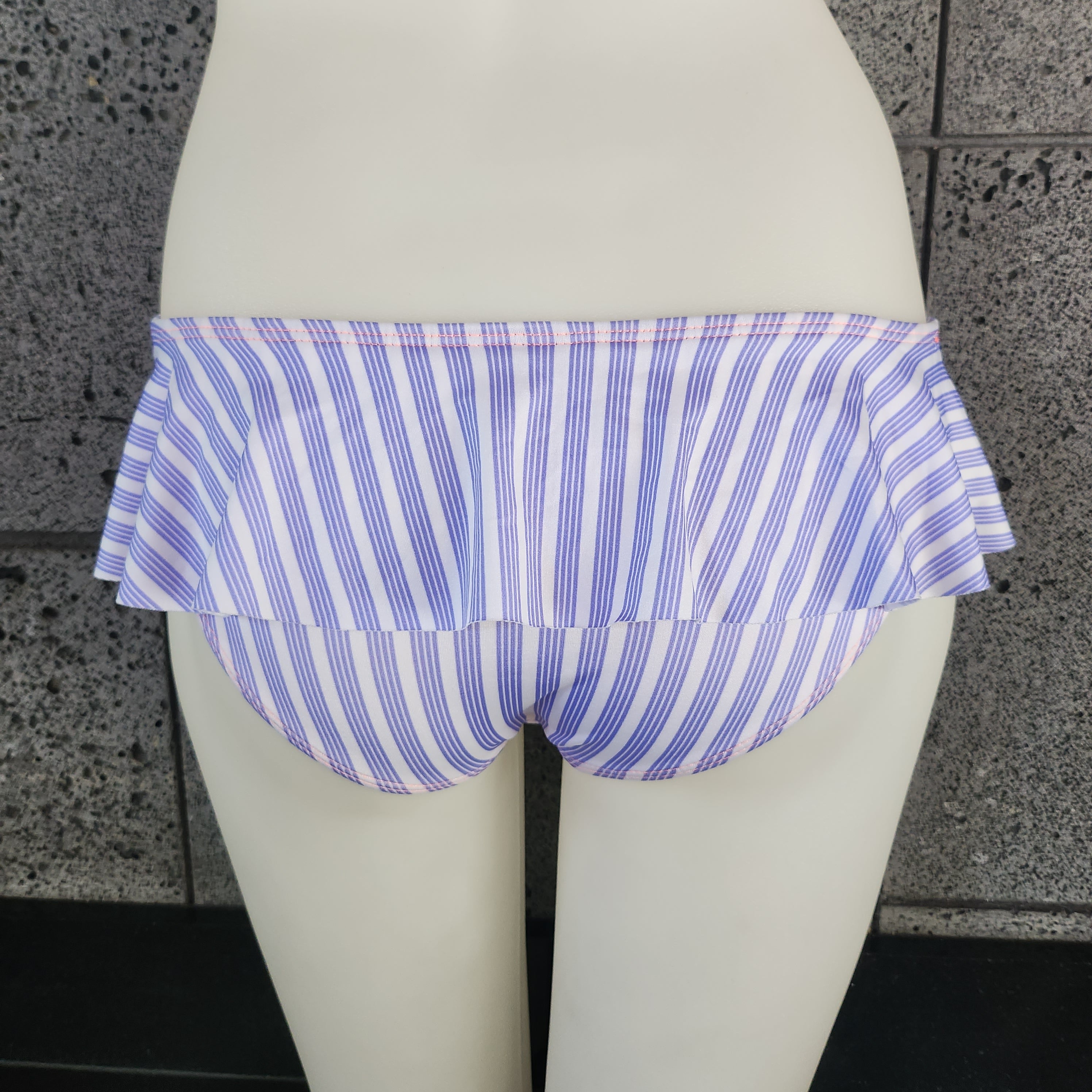 Quadruple Stripe Skirted Bottom