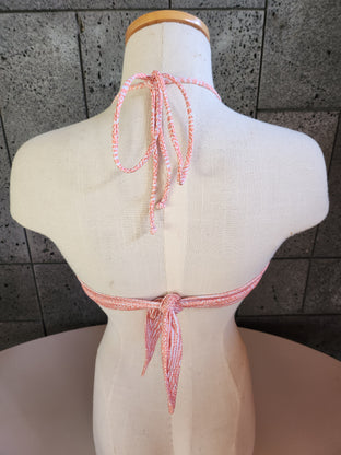 Loco Boutique Coral 2.0 Long Flounce Bandeau Bikini Top