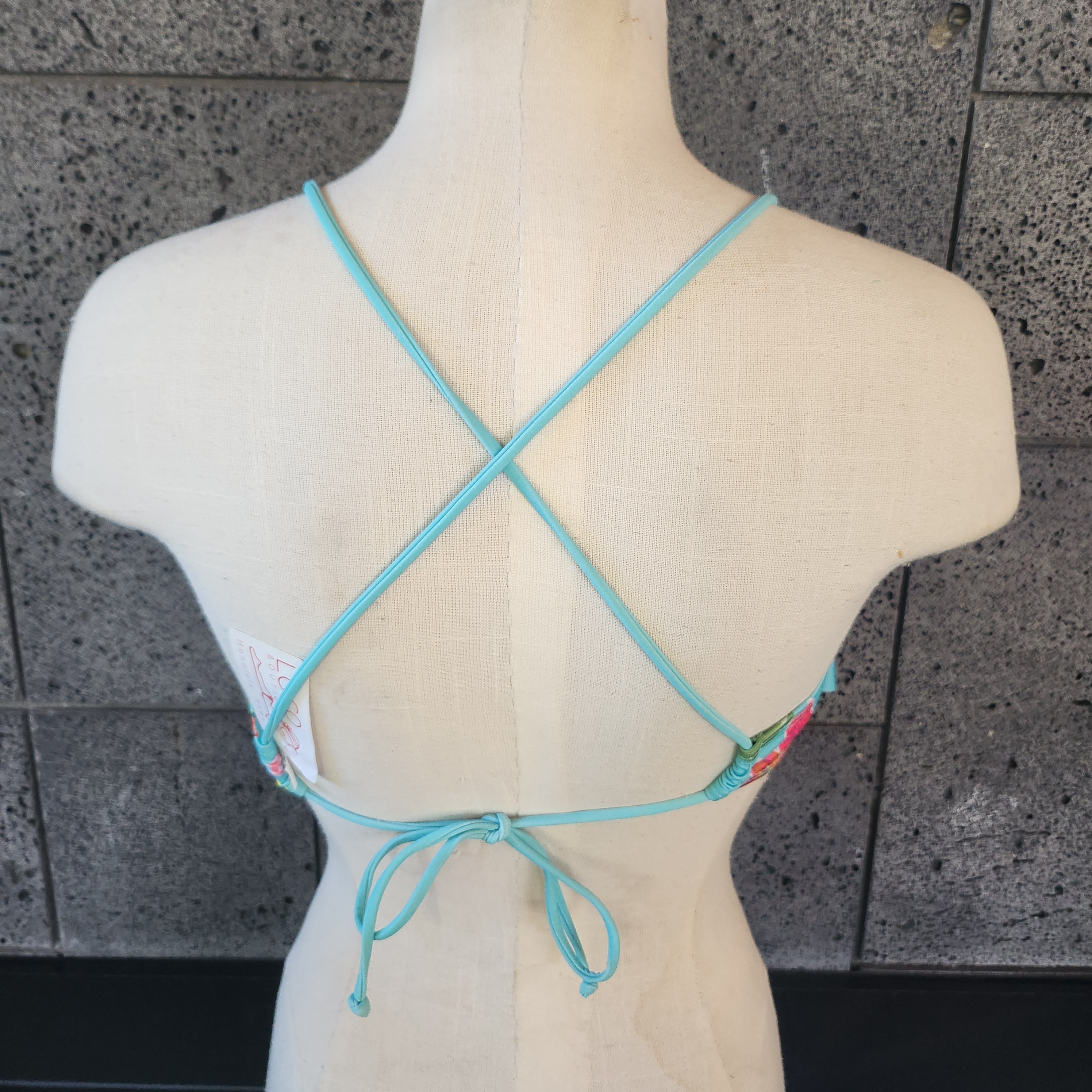 Loco Boutique Woman's Tropical Orchid Sporty Crop Top Bikini