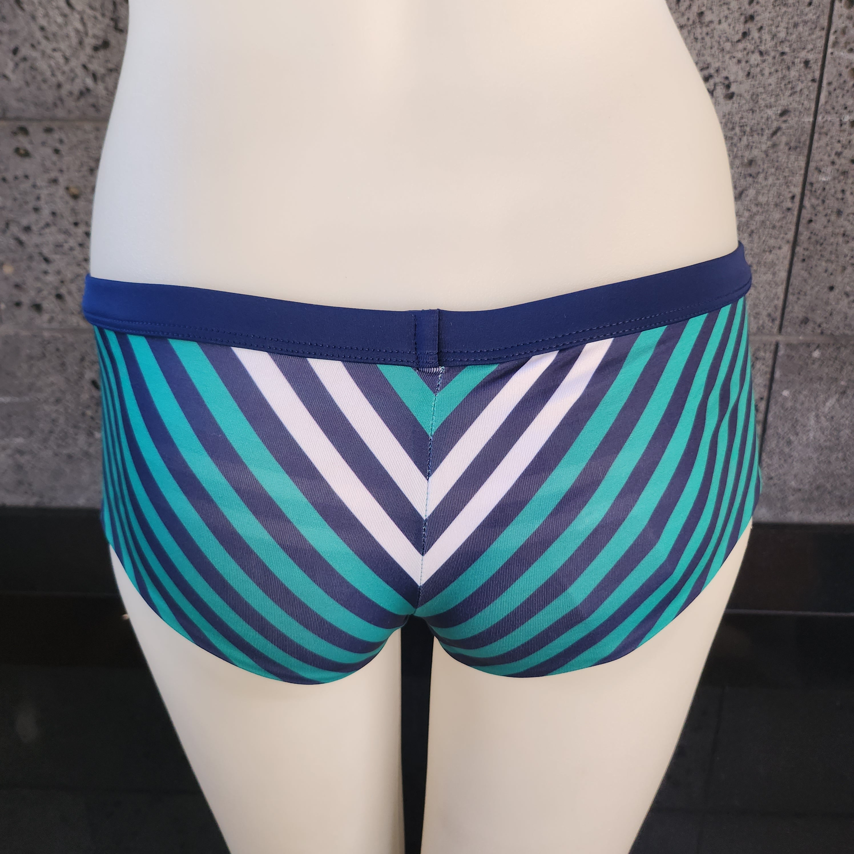 Loco Boutique Striped Chevron Reversible Boyshorts