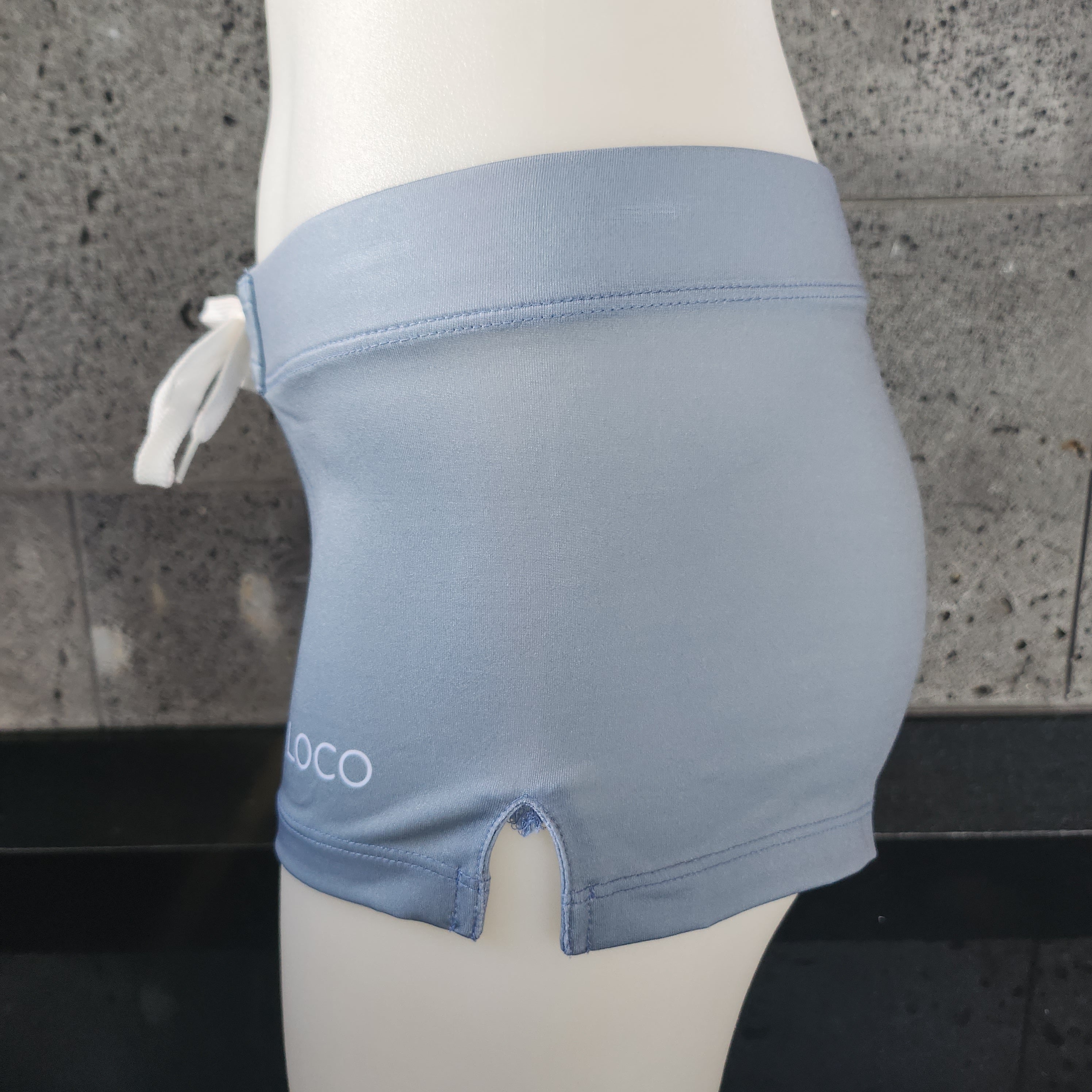 Solid Logo Fitted Shorts - Loco Boutique