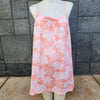Loco Boutique Hibiscus Line String Gather Short Dress - SALMON / OS