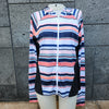 Loco Boutique Da Stripes Hooded Rashguard - SALMON / L