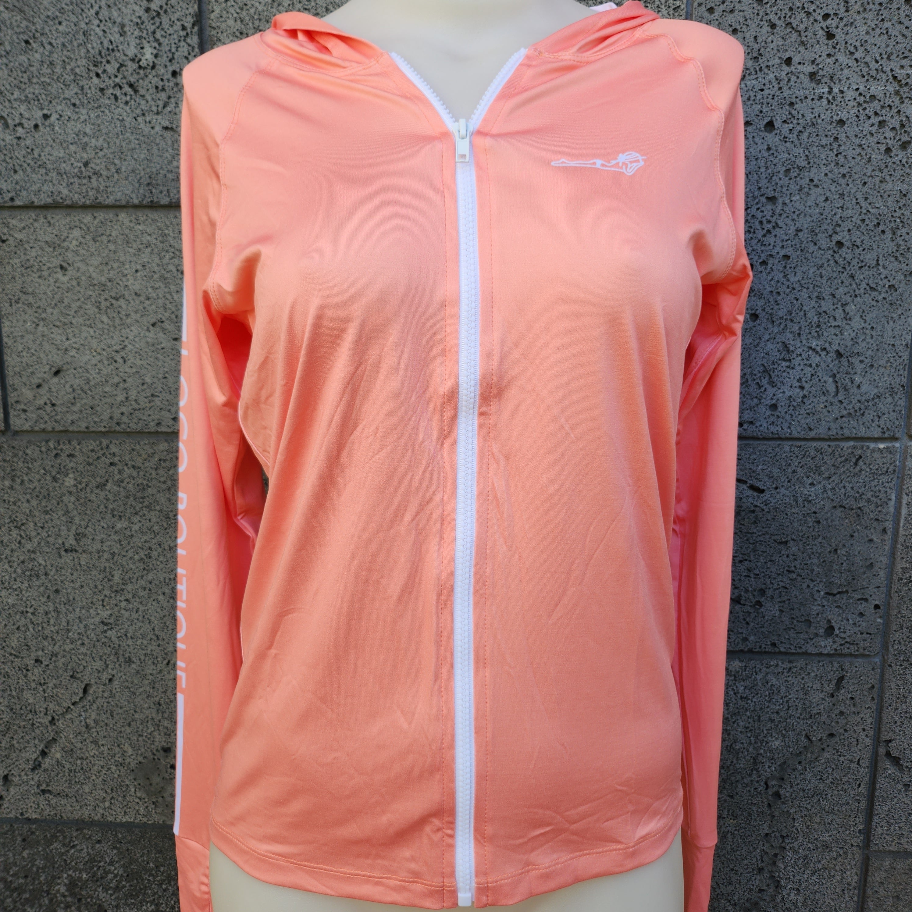 Loco Boutique Solid Stripe Hooded Rashguard