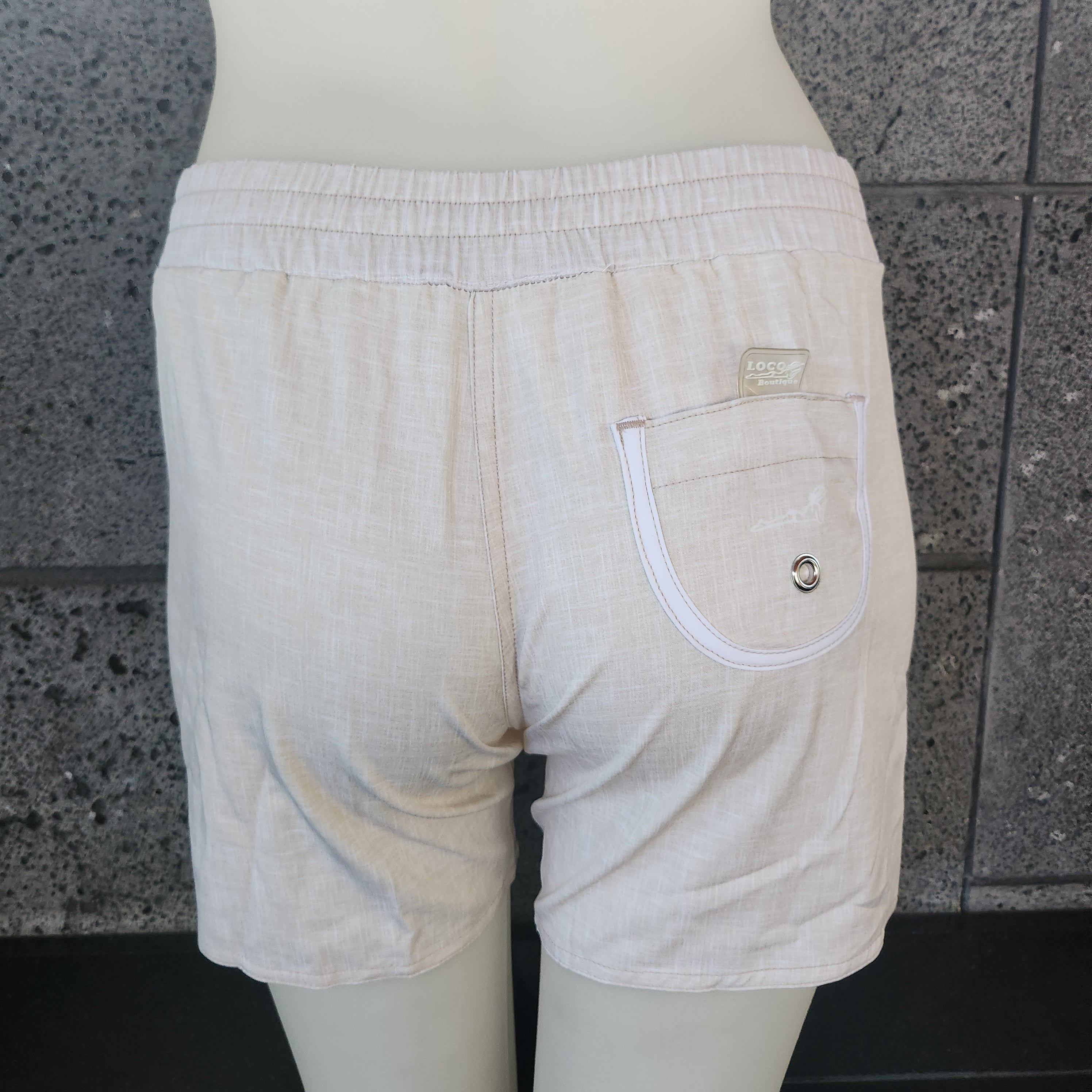 Loco Boutique Linen Mid-Thigh Length Boardshort