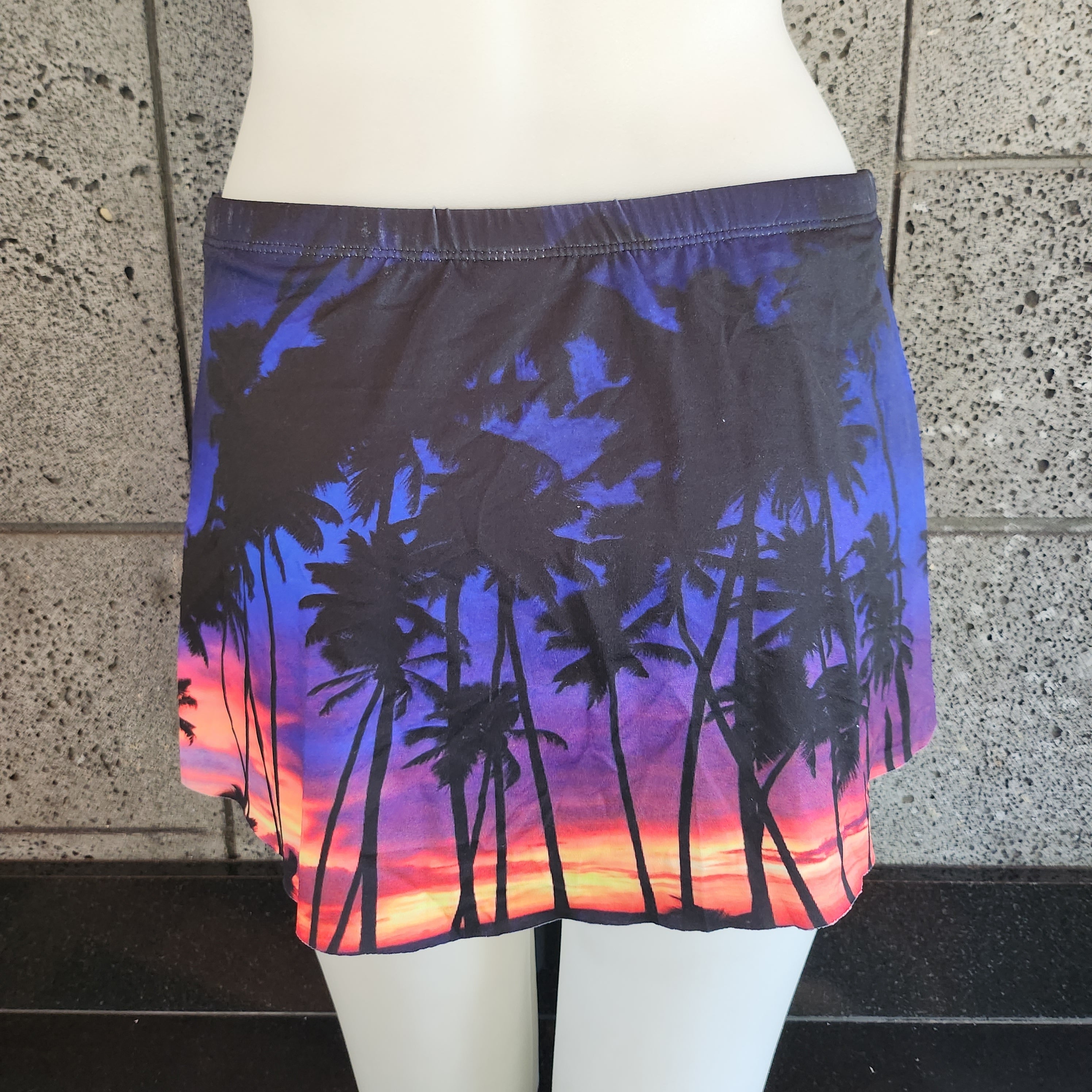 Purple Evening A-line Skort