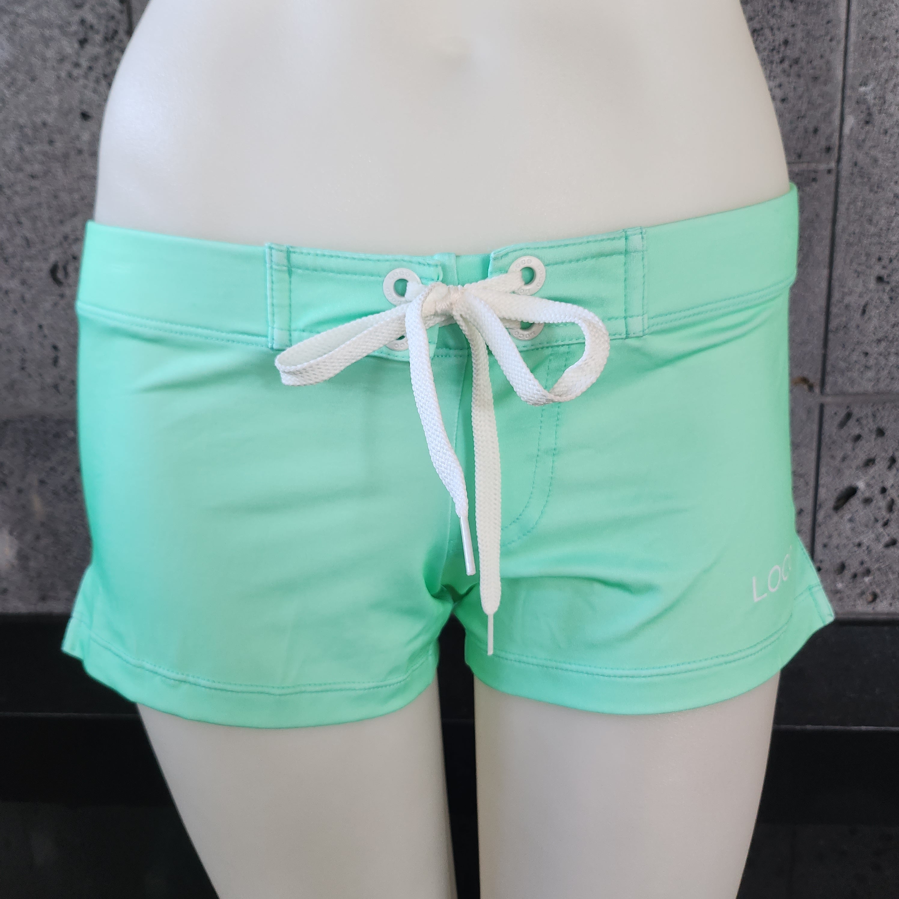 Loco Boutique Solid Logo Fitted Shorts