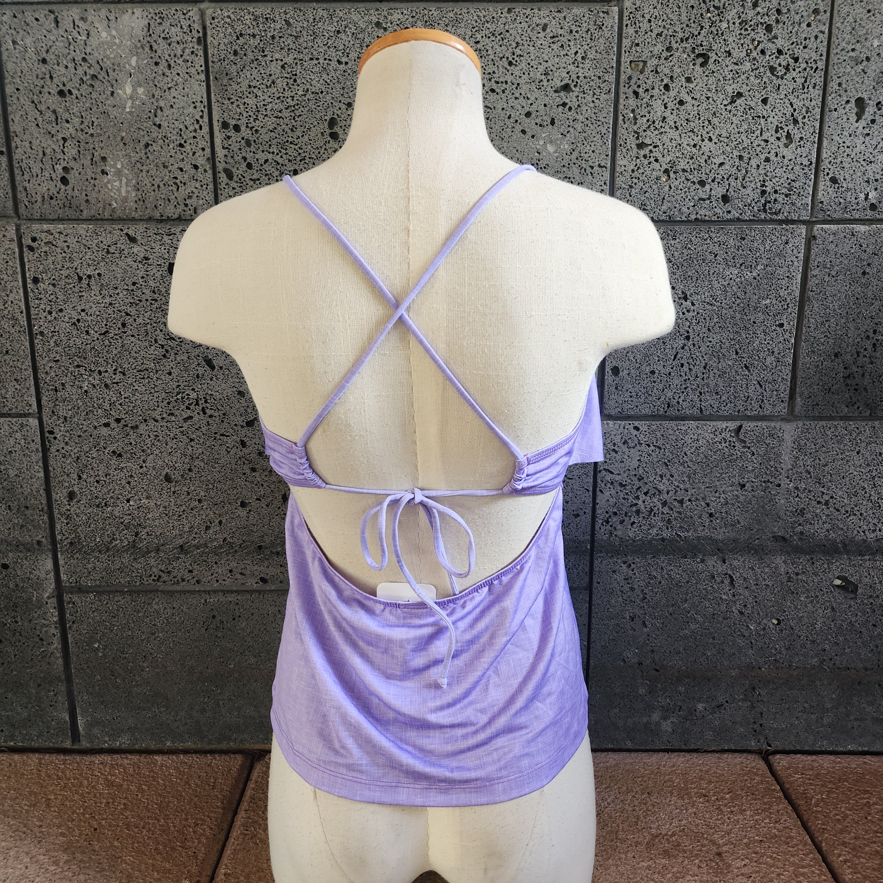 Loco Boutique Linen Flounce Front Tankini