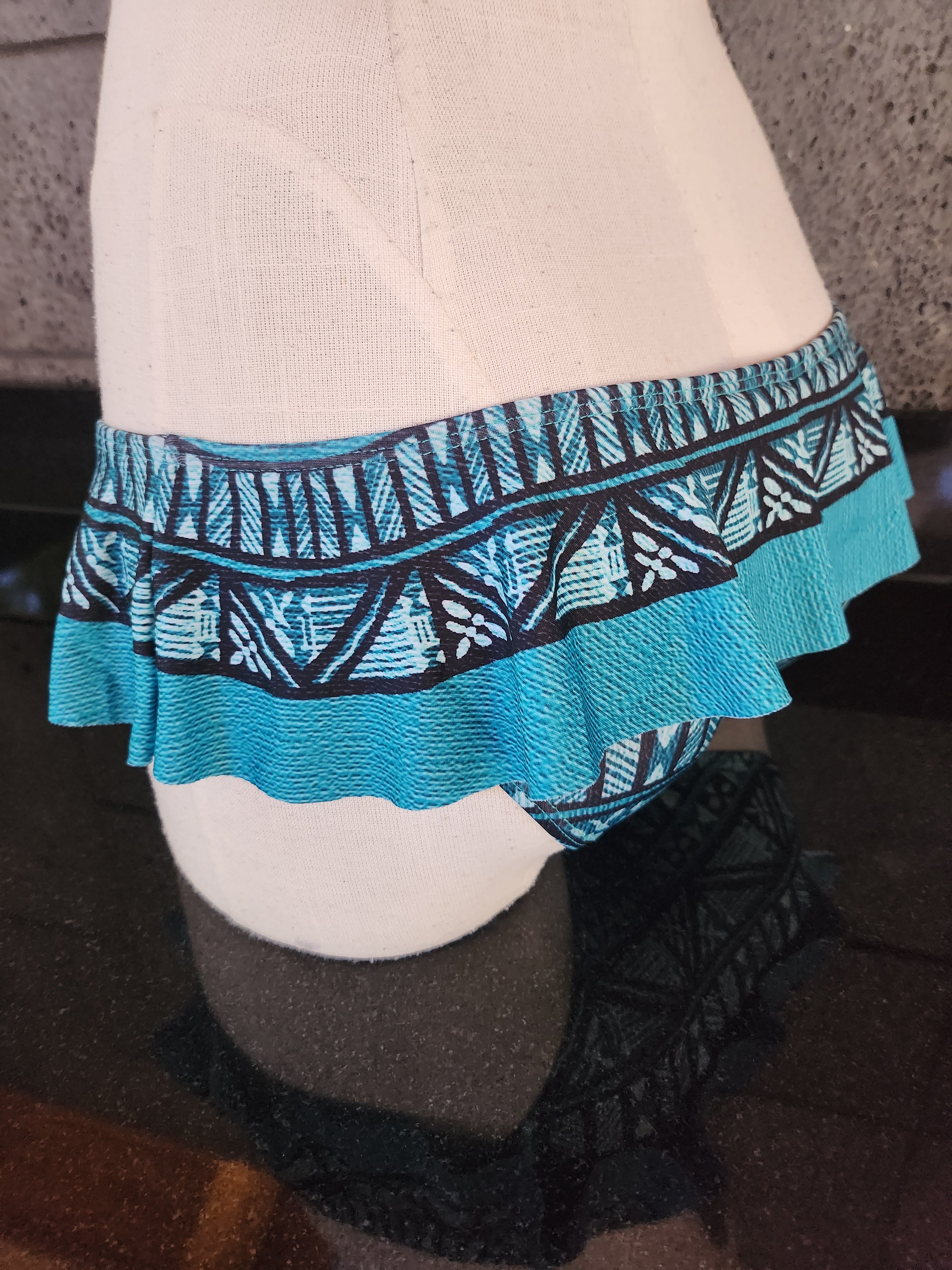 Hawaiian Geo Skirted Bottom - Loco Boutique