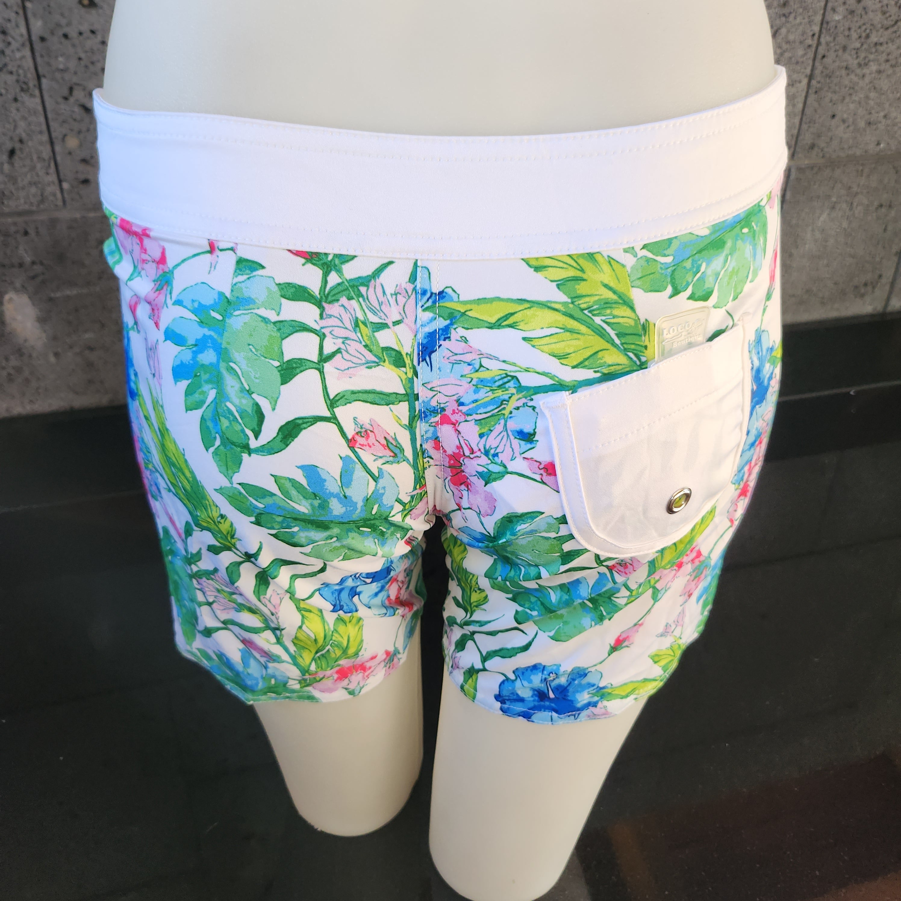 Loco Boutique Water Color Mid-Thigh Length Boardshort