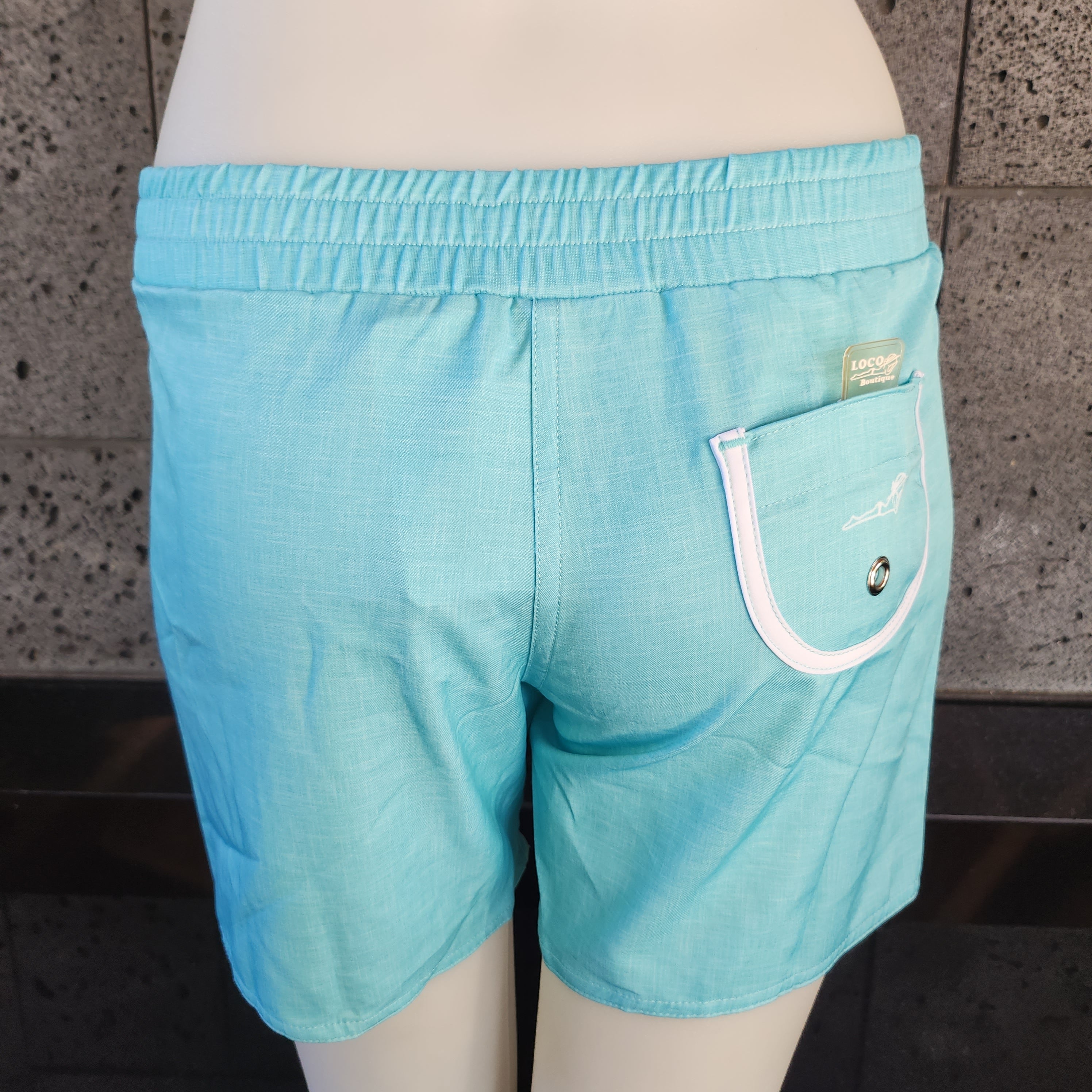 Loco Boutique Linen Mid-Thigh Length Boardshort